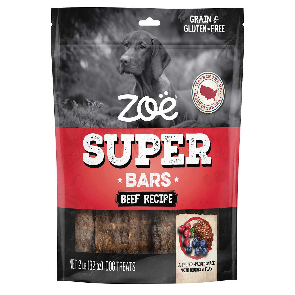 Zoë Super Bars Beef Dog Treats, 32 Ounce