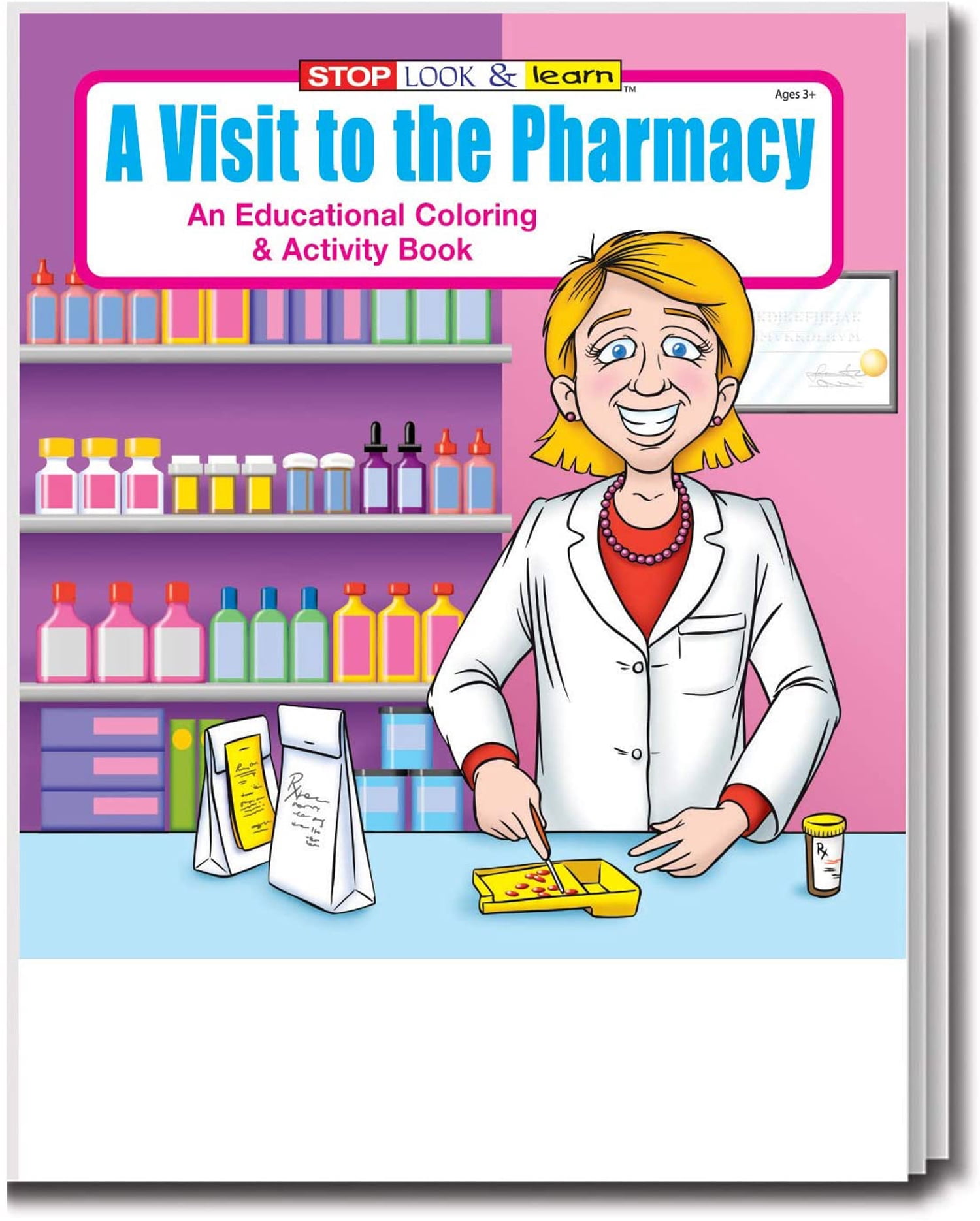 ZoCo: 25-Pack A Visit to the Pharmacy Coloring & Activity Book Set, 16 Pages