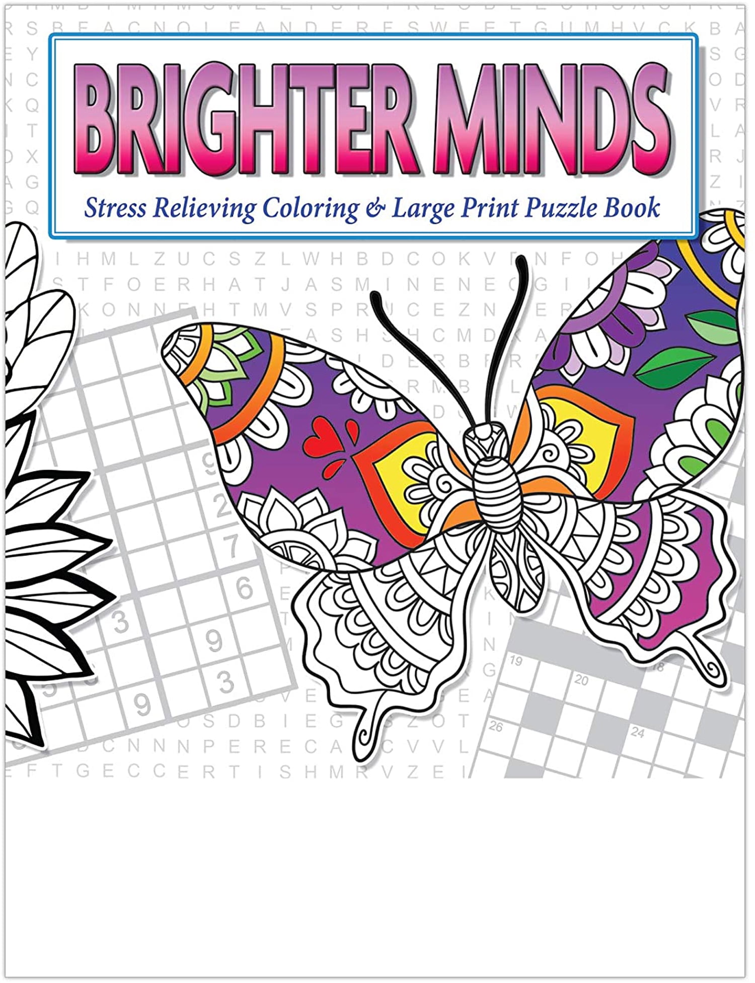 ZoCo: 25-Pack Brighter Minds Large Print Coloring & Puzzle Books, 32 Pages