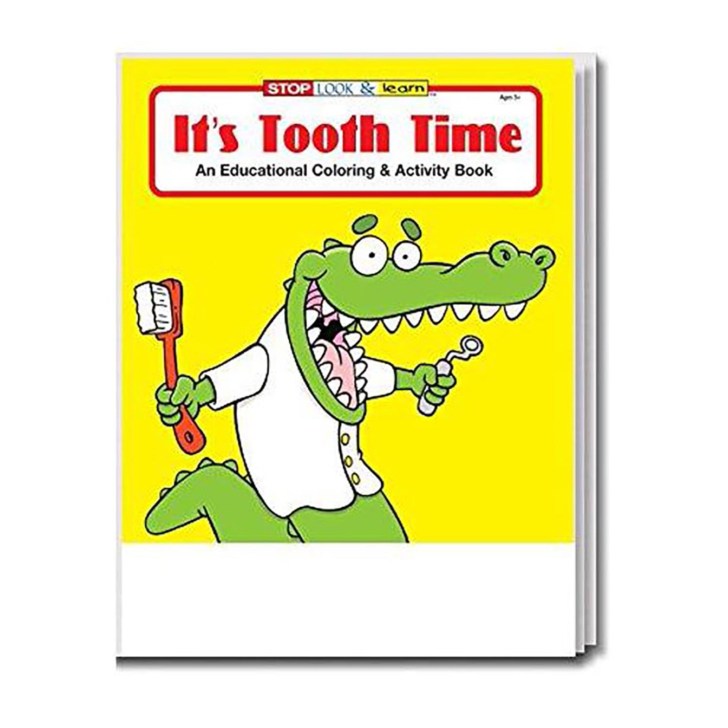 ZoCo: 25-Pack It's Tooth Time Kid's Coloring & Activity Book Set, 16 Pages