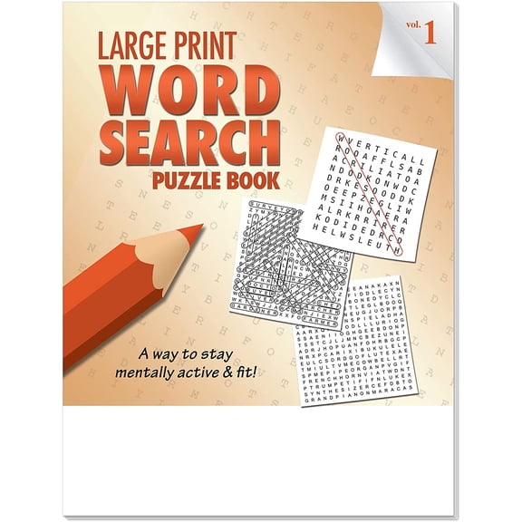 ZoCo 25-Pack Large Print Word Search Puzzle Books Volume 1, 32 Pages Each, Easy-to-Read Word Search Activity Books with Answer Keys, Made in USA