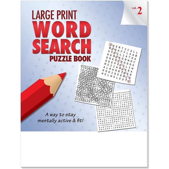 ZoCo 25-Pack Large Print Word Search Puzzle Books (Vol. 2)  32-Page Bulk Activity Books with Answer Keys for Seniors, Assisted Living, Nursing Homes, Schools & Group Activities