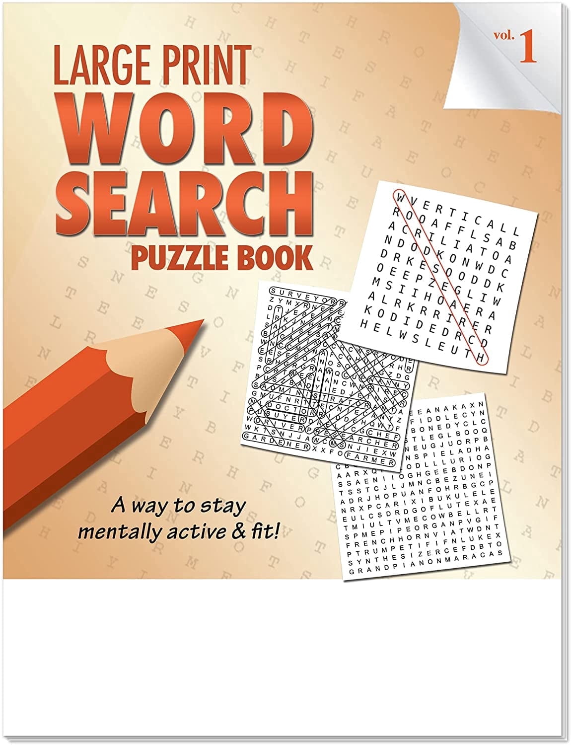 ZoCo 25-Pack Large Print Word Search Puzzle Books Volume 1, 32 Pages ...