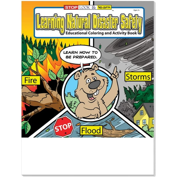 ZoCo 25-Pack Learning Natural Disaster Safety 16-Page Coloring Book Set