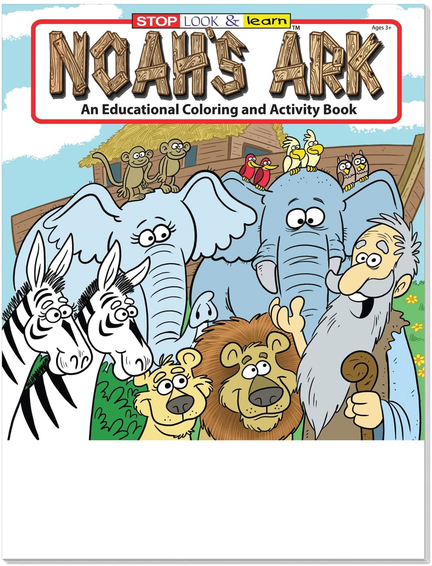 ZoCo 25-Pack Noah's Ark 16-Page Kid's Educational Coloring & Activity Book Set