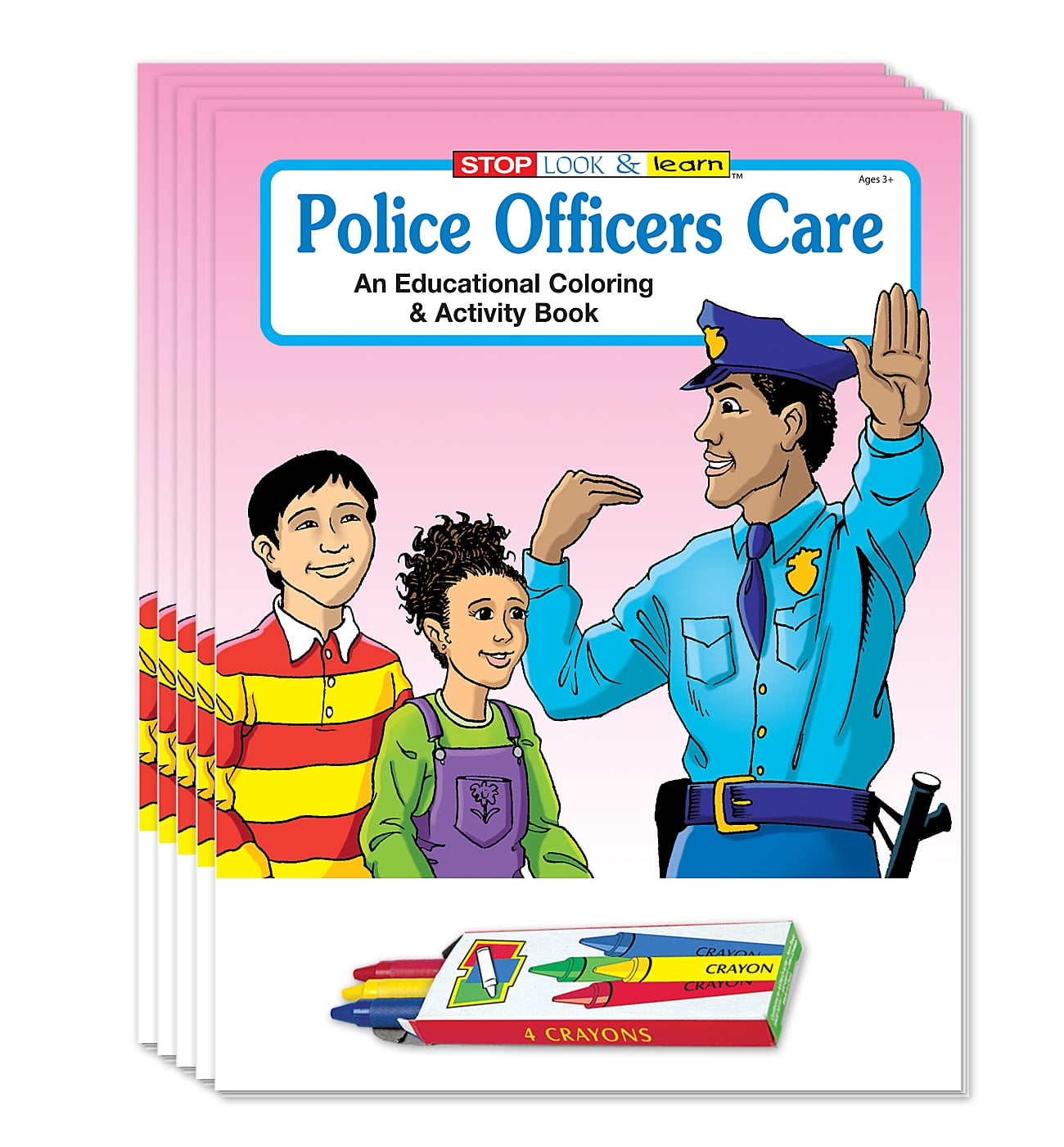 ZoCo: 25-Pack Police Officers Care Coloring & Activity Books with Crayons