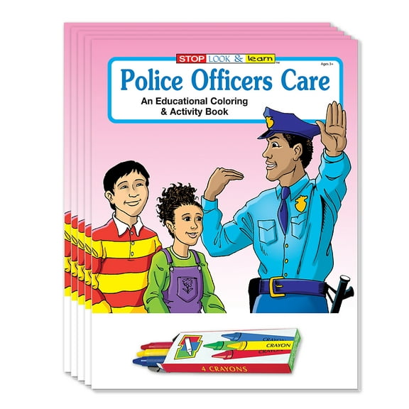 ZoCo: 25-Pack Police Officers Care Coloring & Activity Books with Crayons