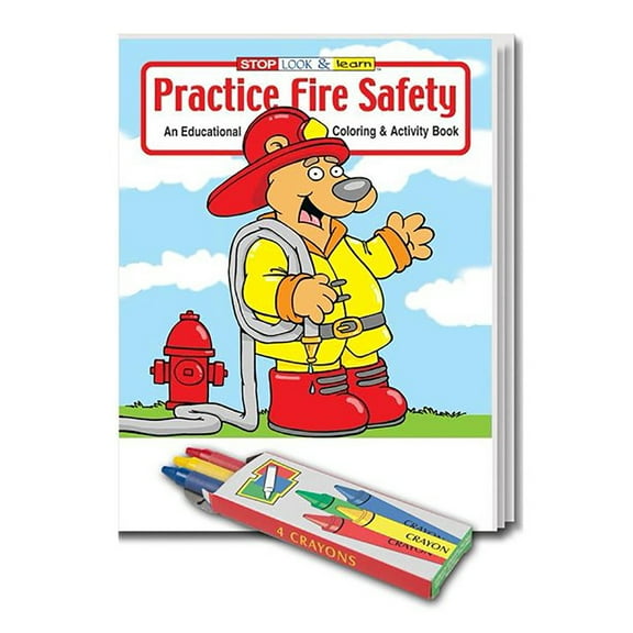 ZoCo 25-Pack Practice Fire Safety 16-Page Coloring & Activity Book Set