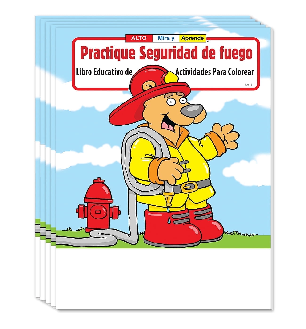 ZoCo 25-Pack Fire Safety Kids Coloring & Activity Books in Spanish