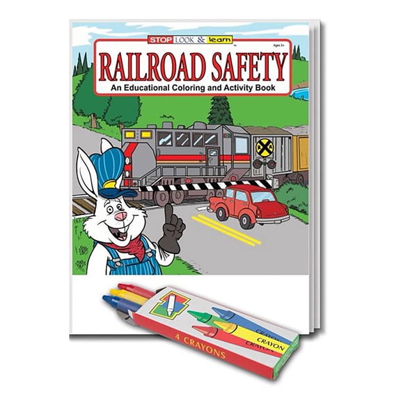 ZoCo: 25 Pack - Railroad Safety Kid's Coloring & Activity Books
