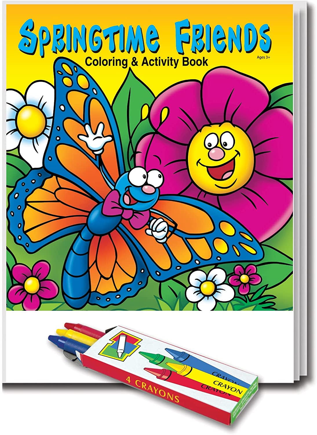 ZoCo 25-Pack Springtime Friends Coloring & Activity Book Set, 16 Pages