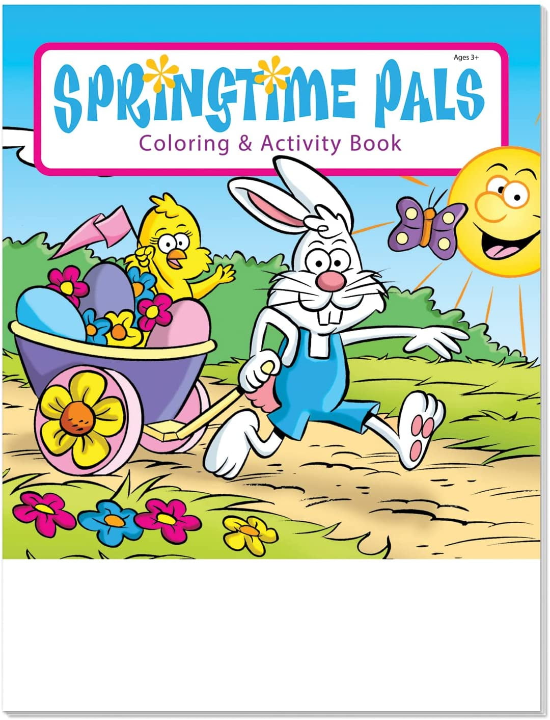ZoCo 25-Pack Springtime Pals Kid's Coloring & Activity Book Set, 16 Pages