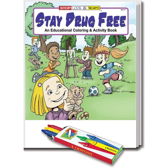 ZoCo: 25-Pack Stay Drug Free Kid's Coloring & Activity Book Set, 16 Pages