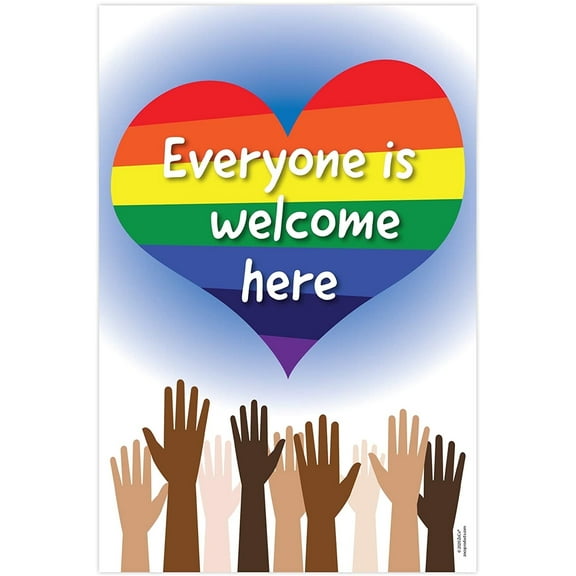 ZoCo: Everyone Is Welcome Here Diversity Poster - Laminated, 12 x 18 in.