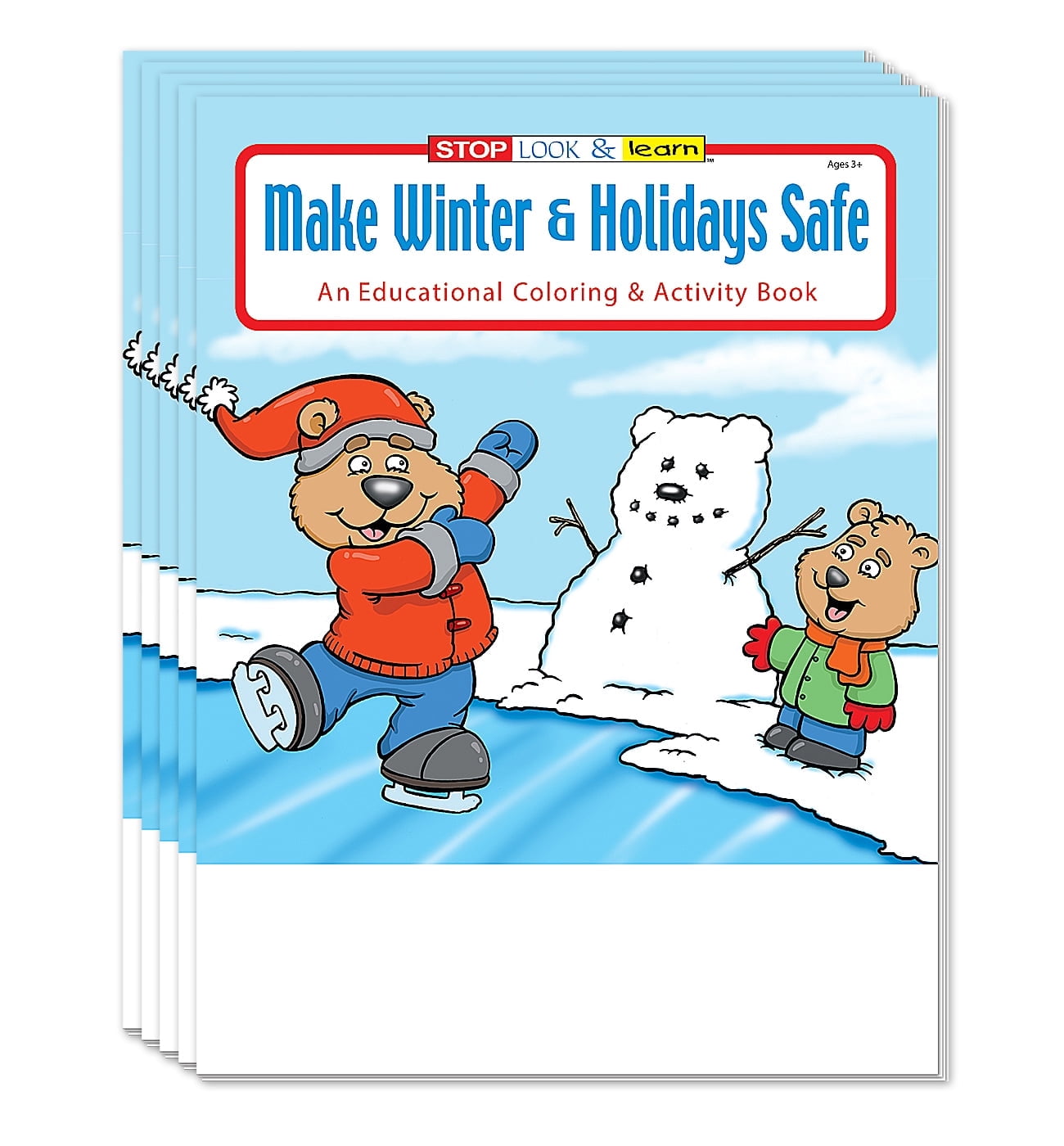 ZoCo: Kids Coloring and Activity Book for Winter and Holiday Safety, Pack 25
