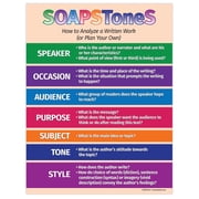 ZoCo SOAPSToneS Laminated English Classroom Poster 17 x 22 in