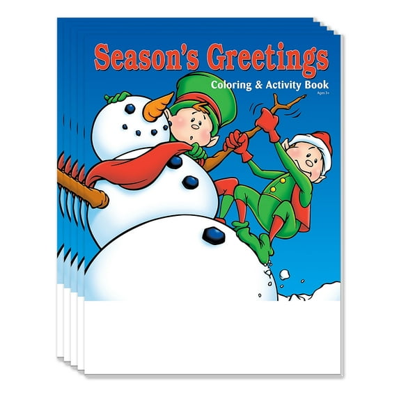 ZoCo: Seasons Greetings Coloring and Activity Book for Kids, 25 Pack