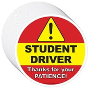 ZoCo Student Driver Car Window Cling Decals 20 Pack, 6" x 6"