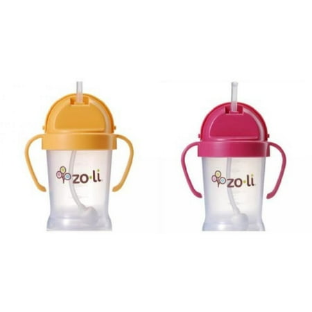 ZoLi BOT 2 Pack Sippy Cup (Orange, Pink)