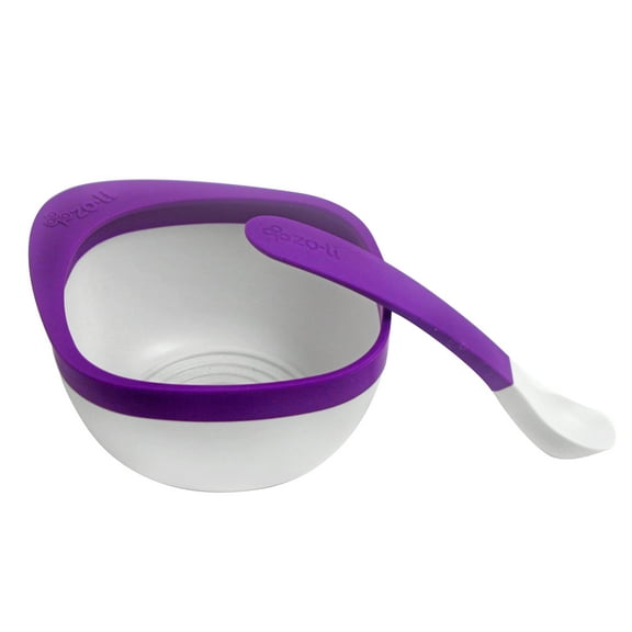 ZoLi MASH Bowl & Spoon Feeding Kit, Purple
