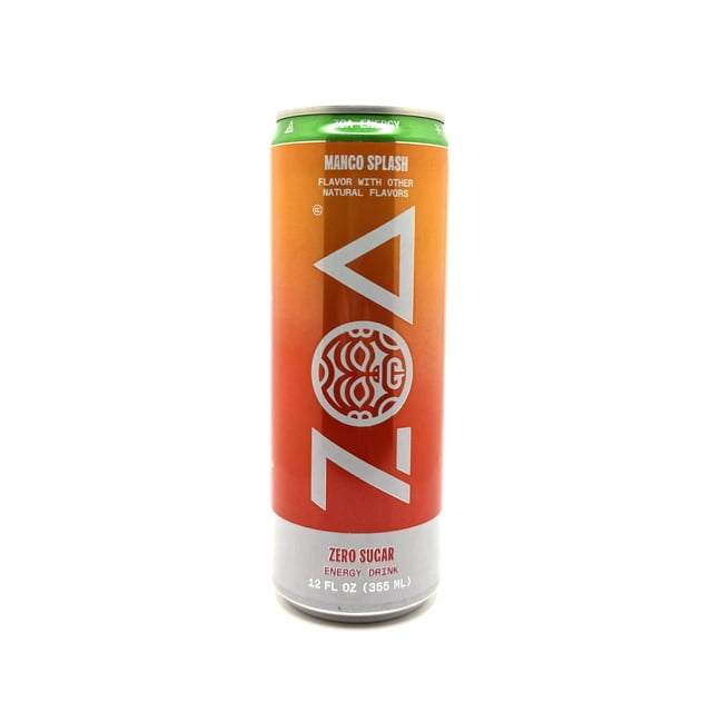 Zoa Zero Sugar Mango Splash Energy Drink 12 fl oz
