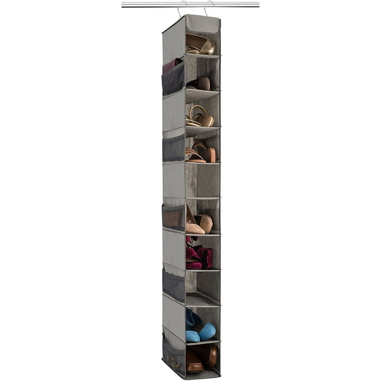 Zober 10-Shelf Hanging Closet Organizer 5 1/2 Wide, 10 1/2 Deep