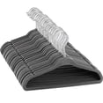 thumbnail image 1 of Zober Non Slip Kids Velvet Clothing Hangers, 50 Pack, Gray, 1 of 7