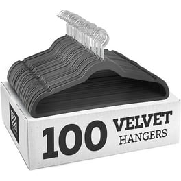 Velvet Clothing Hangers Slim Stackable Non-Slip Grey Suit Hanger Space  Saving Clothes Hanger Heavy Duty Adult Hangers with 360°Swivel Hook Pack of  20
