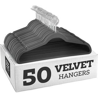Elama Velvet Slim Profile Heavy Duty Hangers Blue Pack Of 100 Hangers -  Office Depot