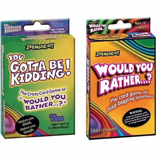 Zobmondo!! Would You Rather/You Gotta Be Kidding Card Game Fun Pack