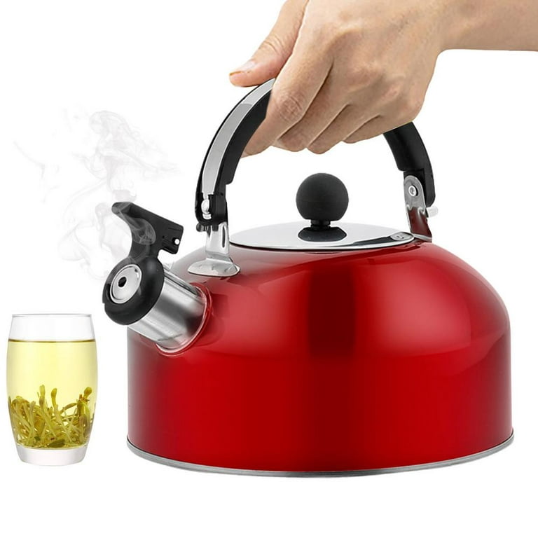 Tea Kettle Stovetop Whistling, Stainless Steel Tea Pots for Boiling 