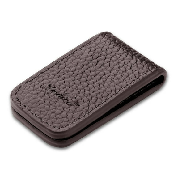 Zodaca Brown New Genuine Leather Magnetic Slim Pocket Money Clip Holder