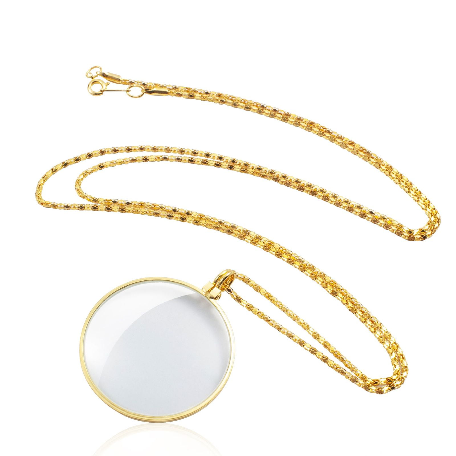 Zodaca Magnifying Glass Necklace, 5x Monocle Magnifier Jewelry with 36