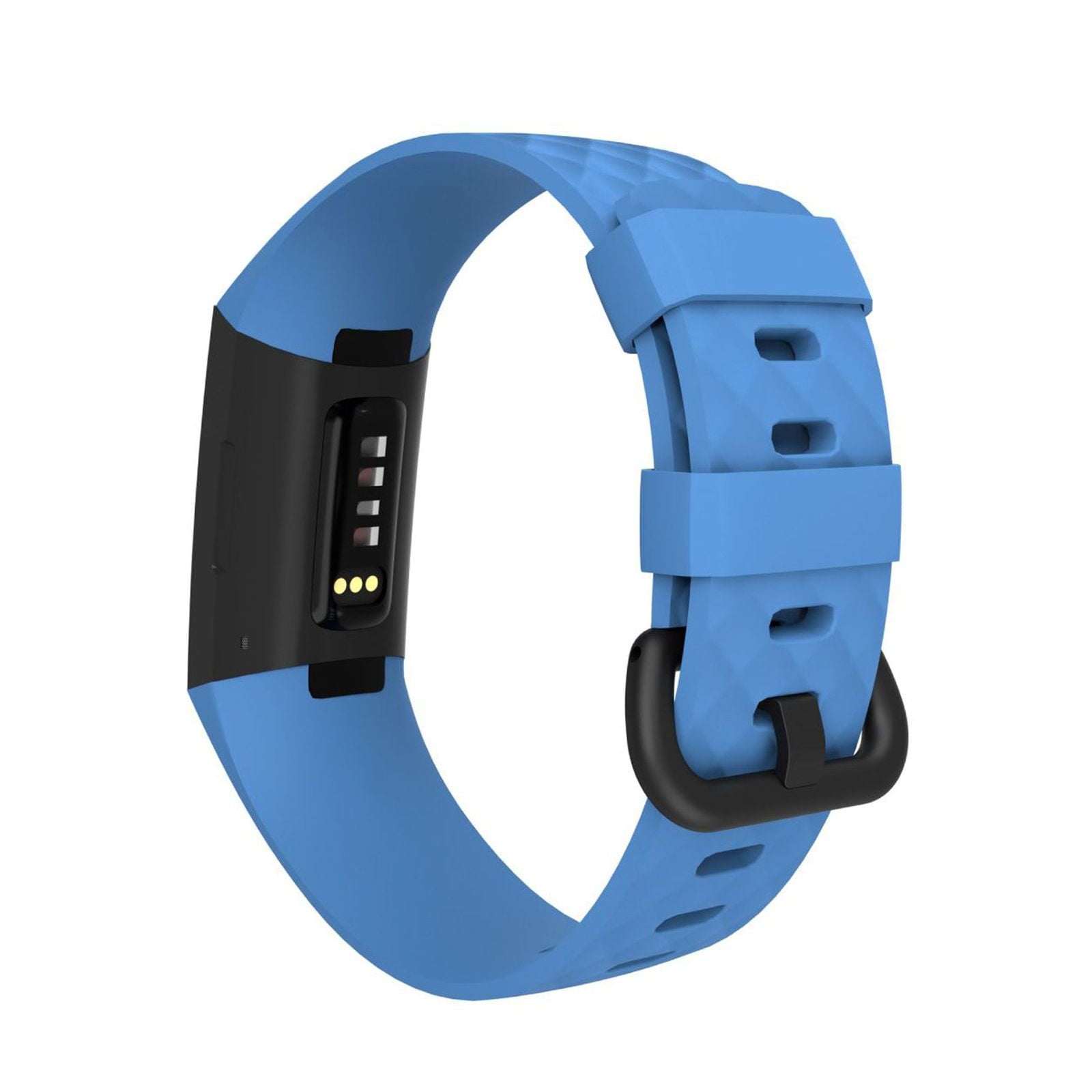 Blue Silicone Band 3, Tracker Replacement Charge 4, 3 Watch SE Dark Compatible and with Charge Fitness Charge Bands, (Large), Fitbit Zodaca