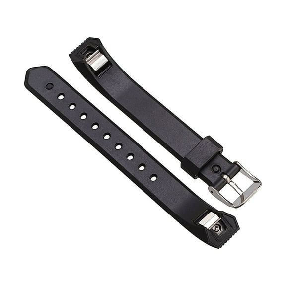 Zodaca TPU Watch Band Compatible with Fitbit Alta and Alta HR, Fitness Tracker Replacement Band for Men and Women, Black