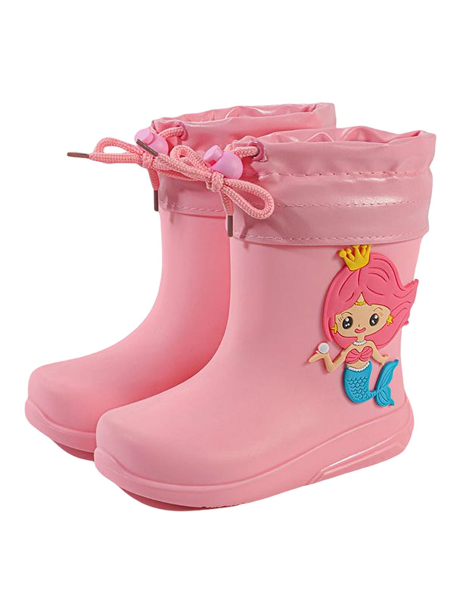 Zodanni Boys Girls Garden Shoes Waterproof Rain Boot Cartoon Rubber
