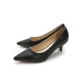 thumbnail image 1 of Zodanni Ladies Comfort Heels Party Anti-Slip Kitten Heel Lightweight Fashion Slip On Pumps Black 7.5, 1 of 9