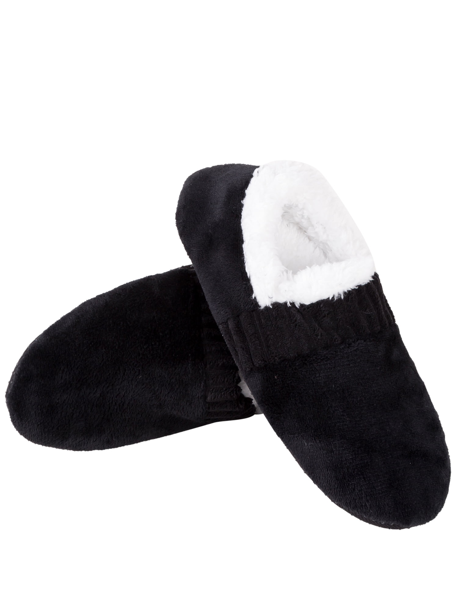 Zodanni Mens Slipper Socks With Grippers Soft Sole Fuzzy Sherpa Lining