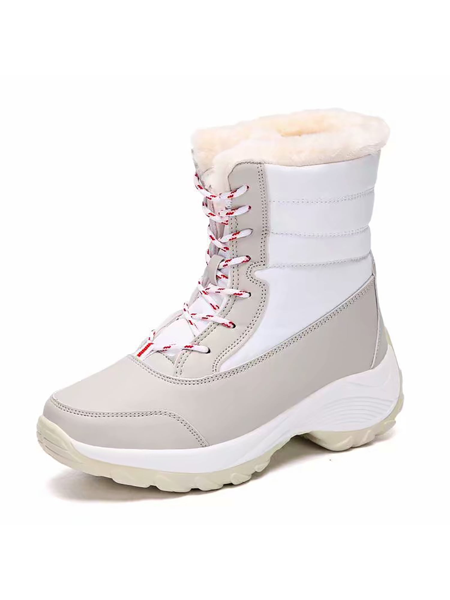 Zodanni Mens Winter Boot Faux Warm Shoes Mid Calf Snow Boots Slip