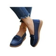 thumbnail image 1 of Zodanni Women Cozy Low Top Flats Work Soft Closed Toe Flat Shoes Anti-Slip Boat Shoe, 1 of 6