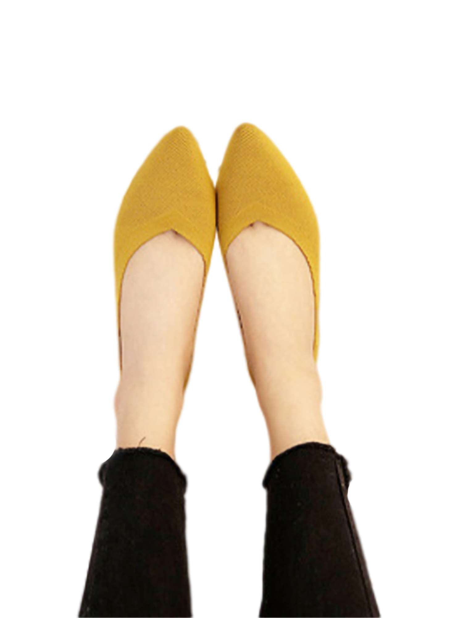 Zodanni Women's Casual Shoes Slip On Ballet Flat Pointed Toe Flats