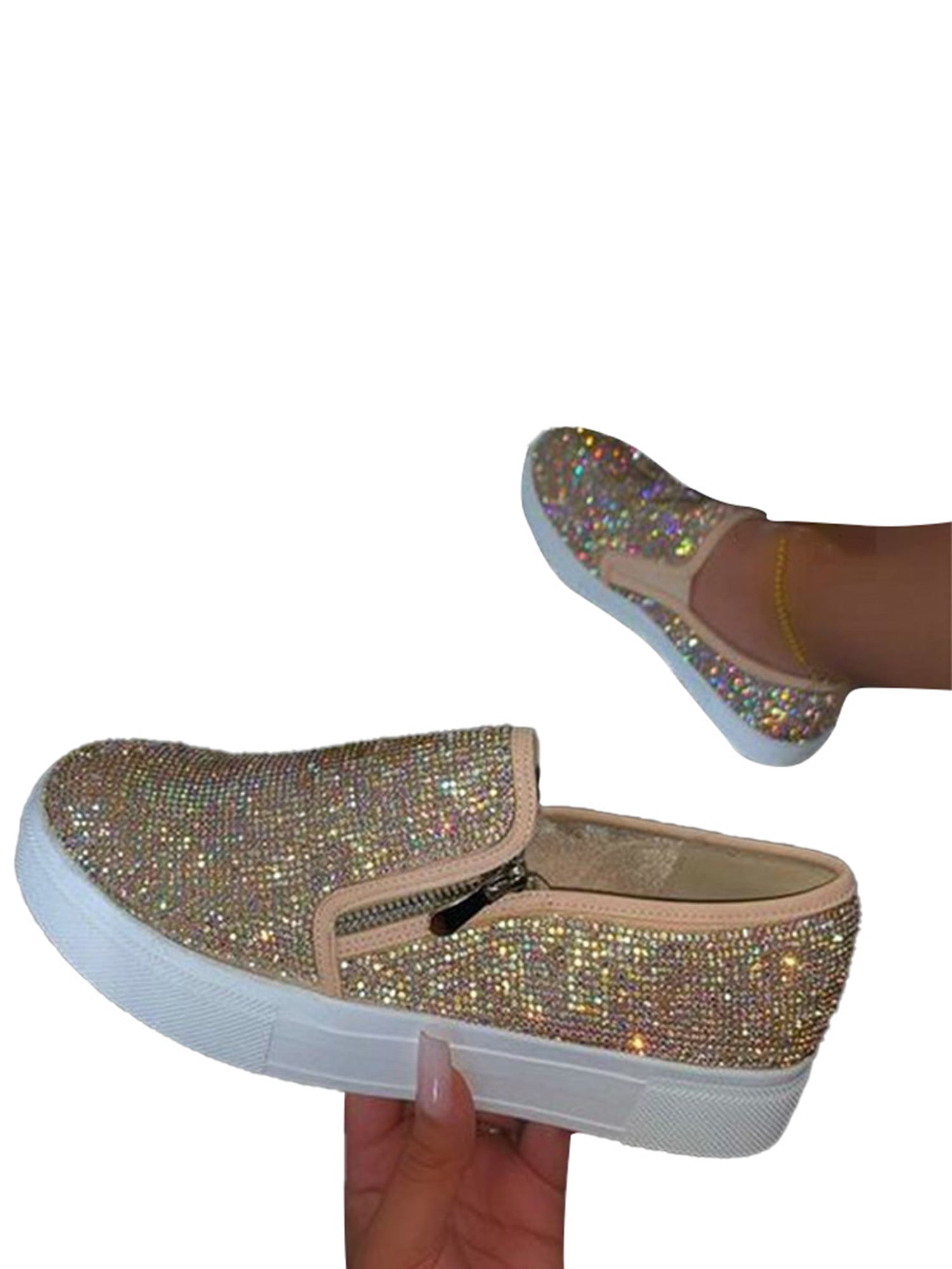 sparkly loafers womens