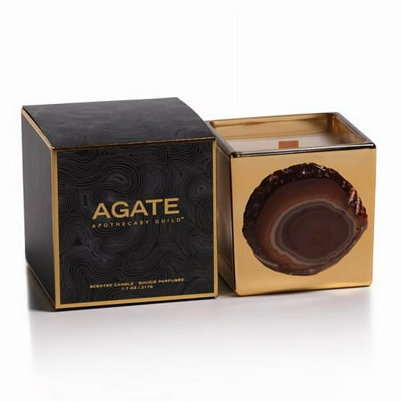 Zodax Apothecary Agate Guild Scented Candle Jar Mangosteen 7.7oz