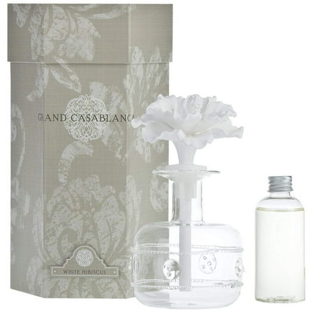 Zodax "Grand Casablanca" Porcelain Diffuser, White Hibiscus Fragrance