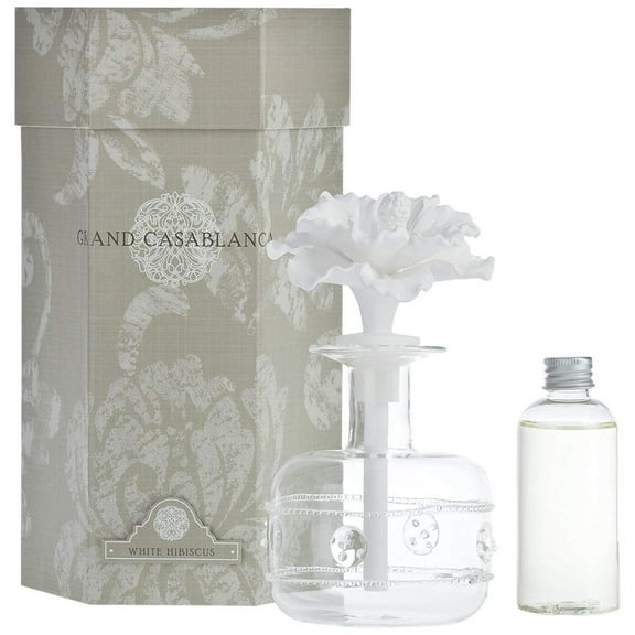 Zodax "Grand Casablanca" Porcelain Diffuser, White Hibiscus Fragrance
