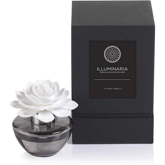 Zodax "Illuminaria" Porcelain Diffuser, Spanish Dahlia Fragrance