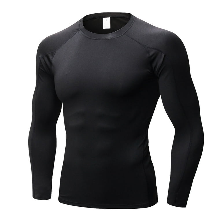 Zodggu Fall Winter Fitness Quick-drying Slim Sports Sweatshirts for Men  Slim Sports Raglan Sleeve Long Sleeve Casual Pockets Solid Crew Neck Male  Outerwear Black XL 