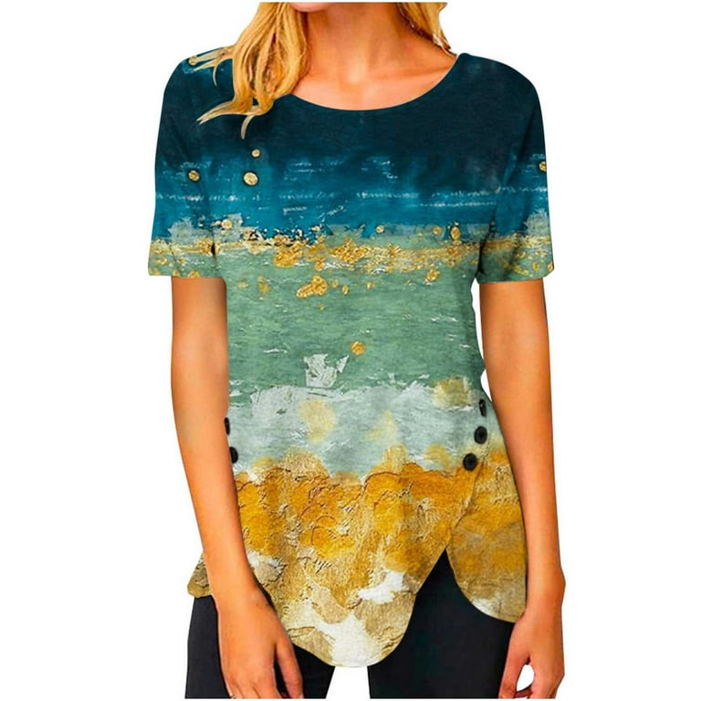 Fashion Casual Print Patchwork O Neck T-Shirts Fashion Casual Print Patchwork O Neck T-Shirts