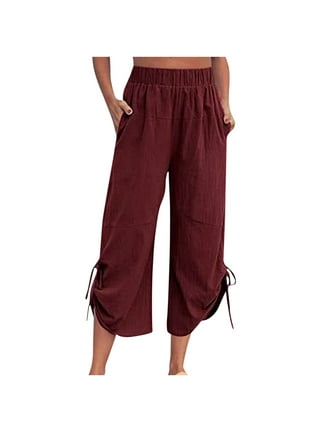Zodggu Women's Solid Color Micro Flare High Waist And Hip Lifting Exercise  Fitness Yoga Pants Comfy Dressy Young Girls Love Linen Pants Cargo Pants