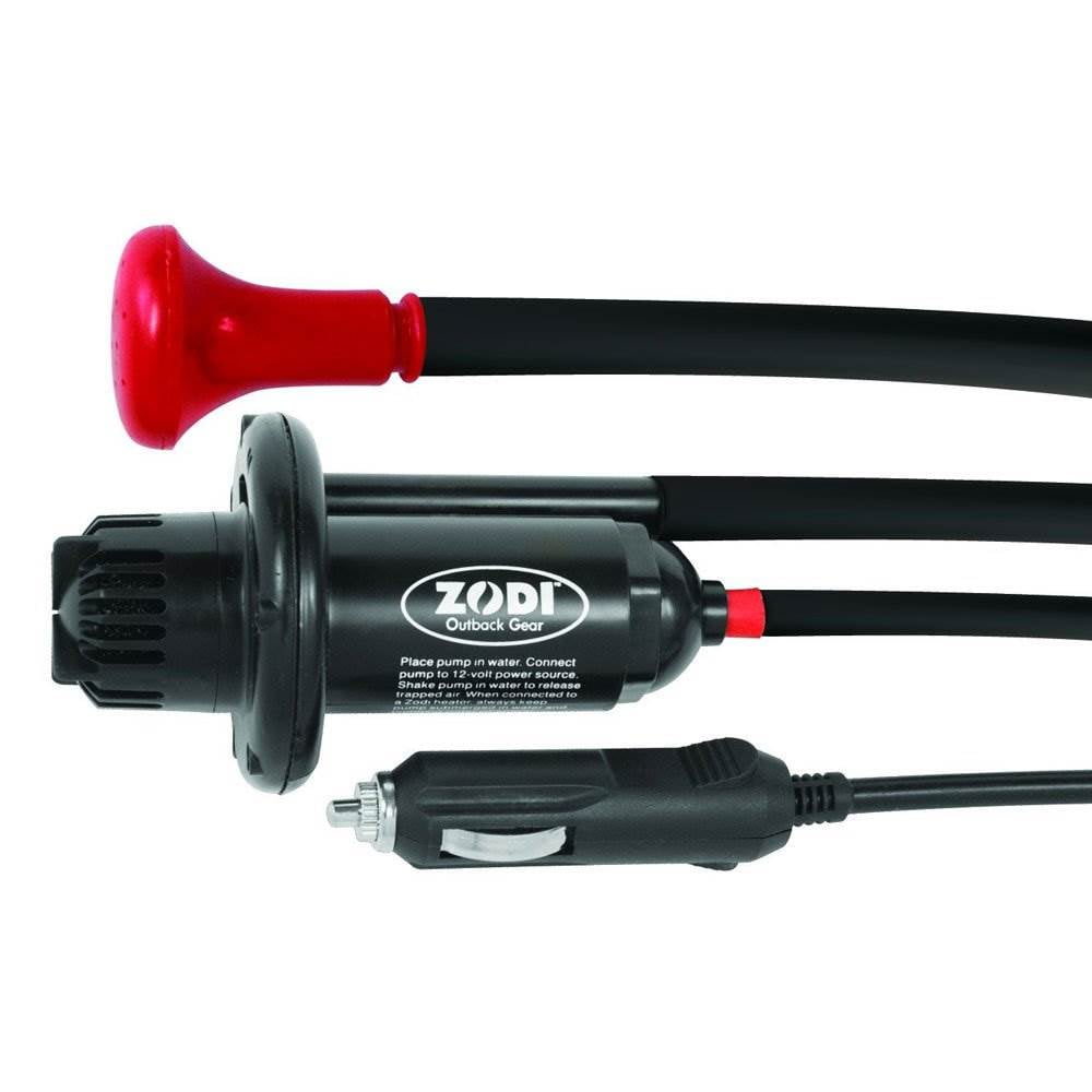 Zodi Compact Portable 12 Volt Outdoor Camping Shower With Plug & Power